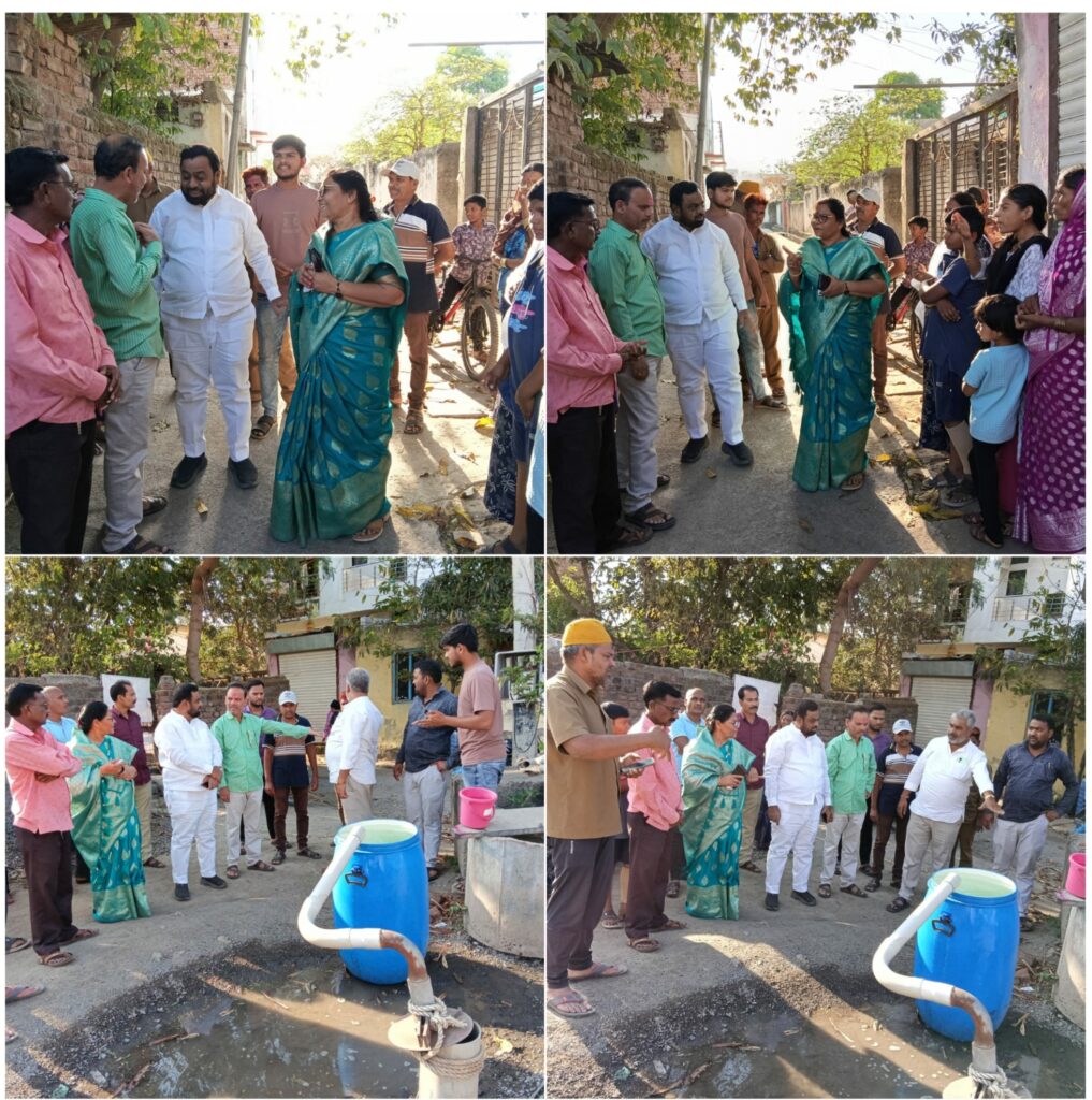 नगराध्यक्षा सिताताई बनसोड व गटनेते हारून भाई इनामदार यांनी प्रशांत नगर येथे केली समस्यांची पाहणी; कामे तातडीने सुरू करण्याच्या दिल्या सूचना;